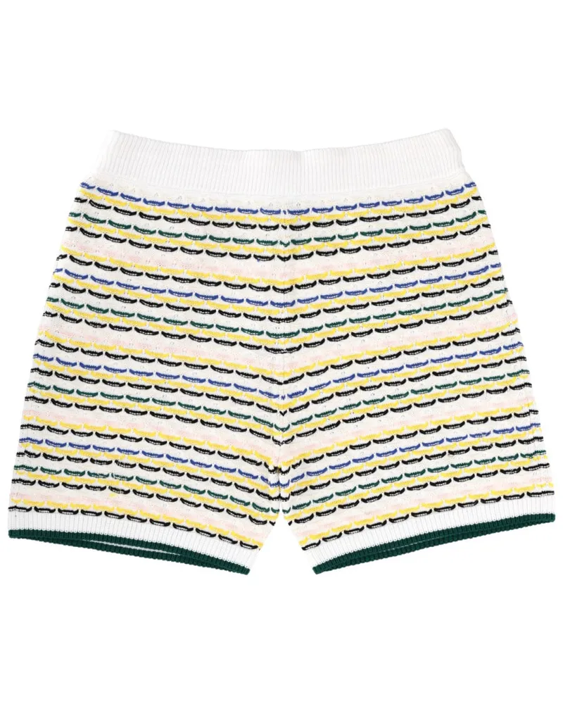Casablanca Paris Knit Cotton Bermudas — Multicolor Multicolor
