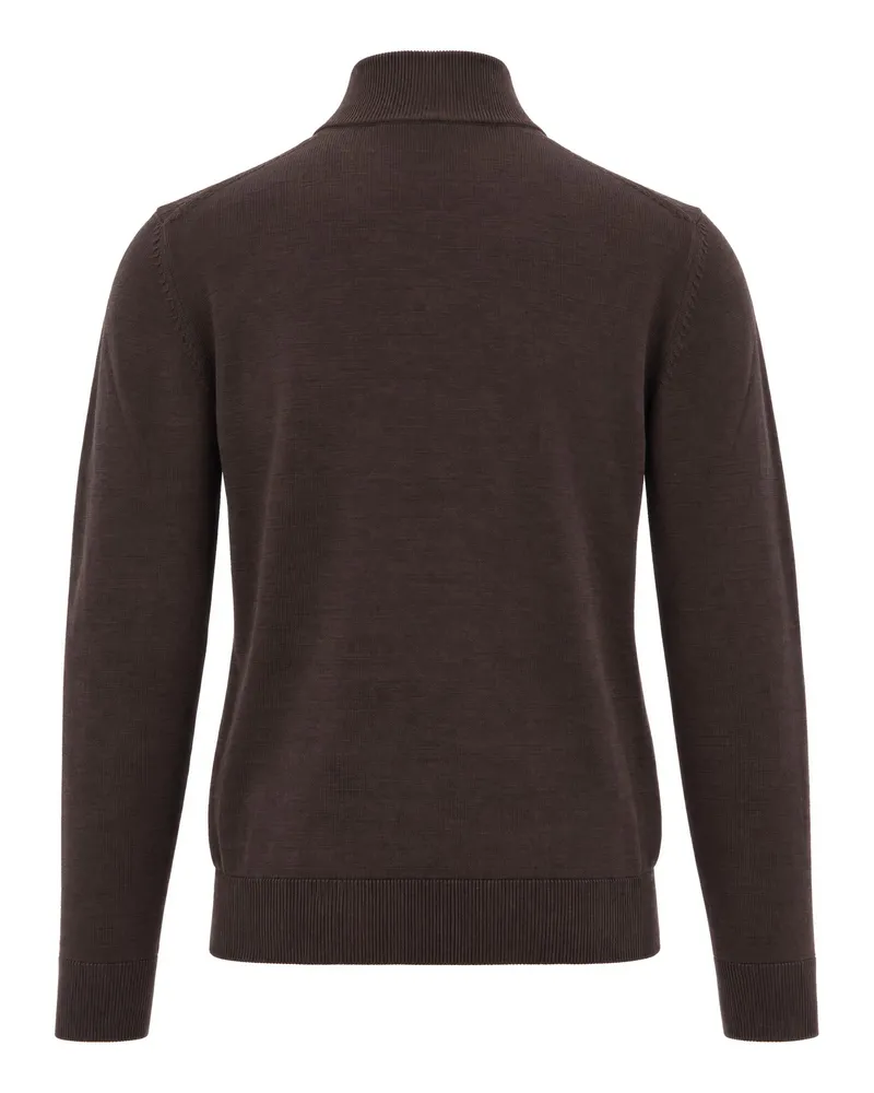 HUGO BOSS Zip-Up Sweater — Brown Brown