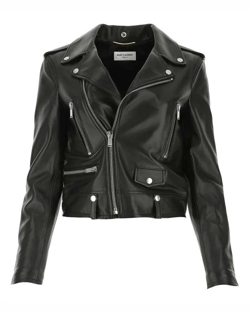 Saint Laurent Nappa Leather Jacket — Black Black