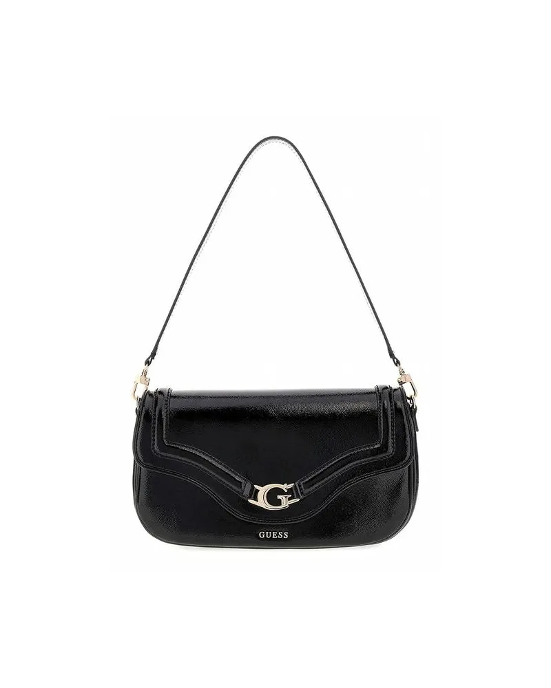 Guess Women's Shoulder Bag Black Polyurethane - Shoulder-Bags Black