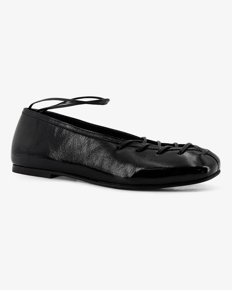 Alohas Women's Bumi Patent Leather Ballerinas Black Ballerina Shoes Black