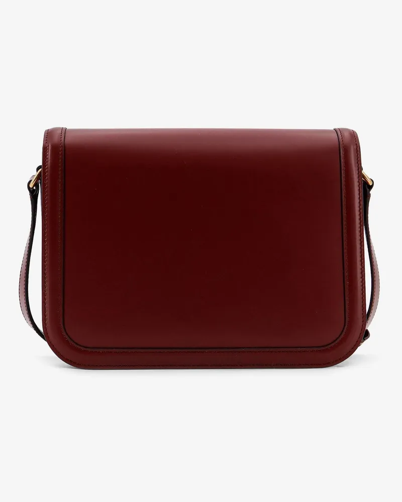 Valentino Garavani Women's 9to5 Leather Shoulder Bag Red Calf - Bos Taurus Red