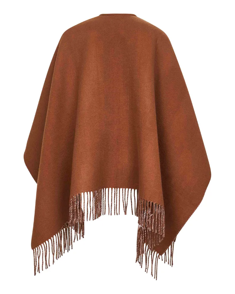 Fendi Women's Poncho Wool And Cashmere — Brown Capes Jacket Brown