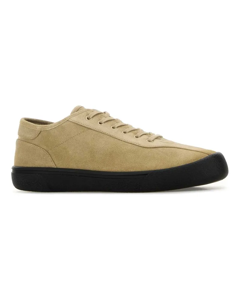 The Row Men's Dove Grey Suede Sneakers Irongrey Gray