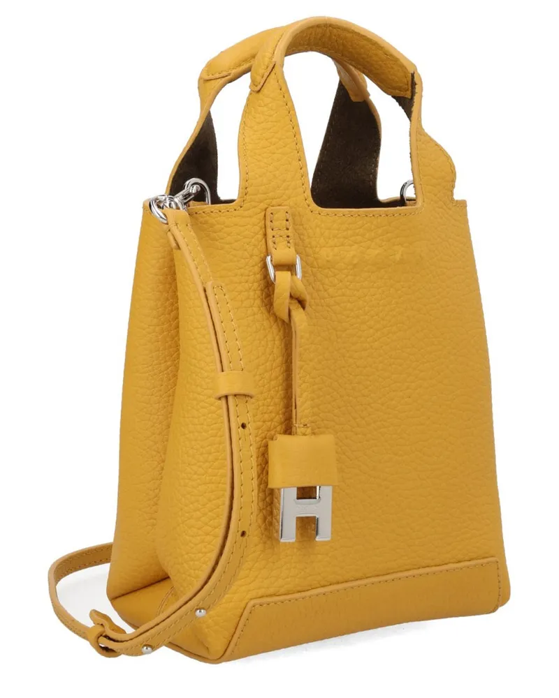 Hogan Women's Mini Shopping Bag Yellow Calfskin Handbags Hand Yellow