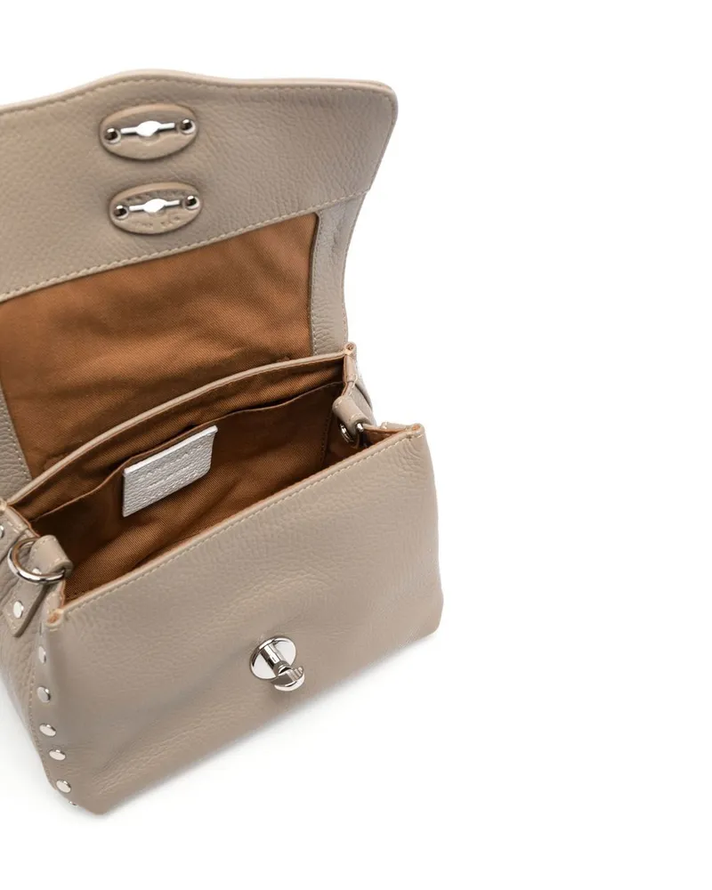 Zanellato Leather Top Handle Bag — Light Grey Light