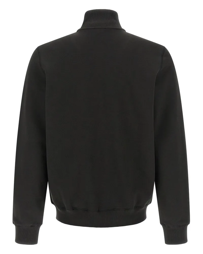 Diesel Logo-Embroidered Brushed Cotton Sweatshirt — Black Black
