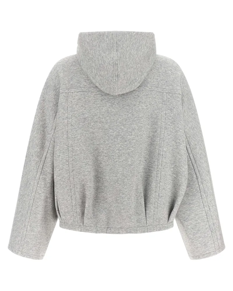 Brunello Cucinelli Women Gray Cotton Hoodie Clothing Gray