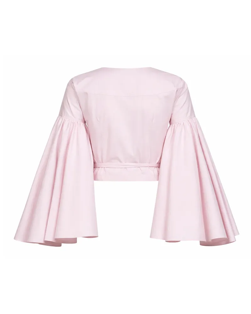 Jacquemus Women's Wrap Top The Paysan Pink Cotton Tops Pink