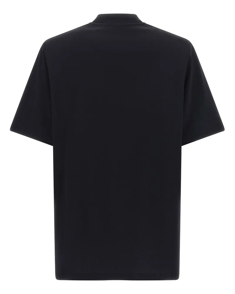 ATTICO Mock-Neck Cotton T-Shirt — Black Black