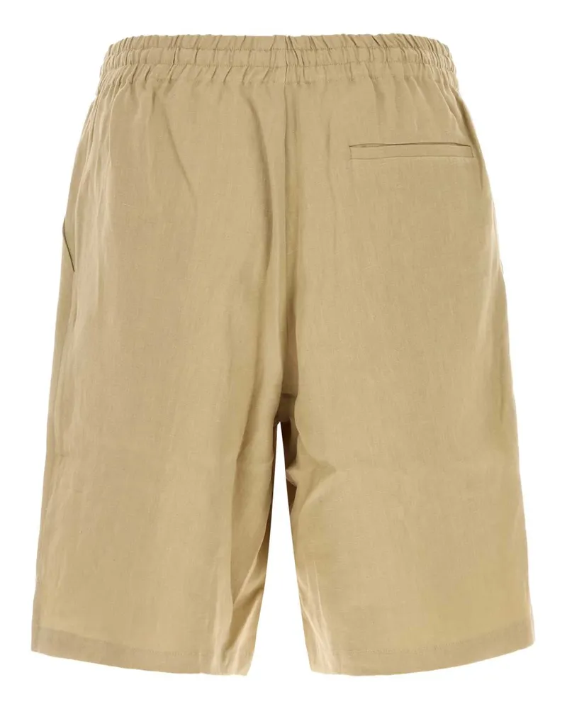 Le Kasha 1918 Men's Beige Linen Bermuda Shorts Dune Exterior Beige