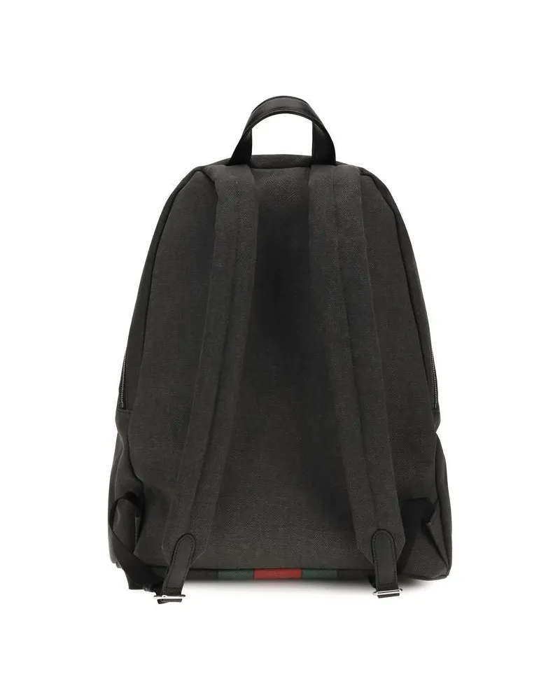 Gucci Men's Black Fabric Backpack Black