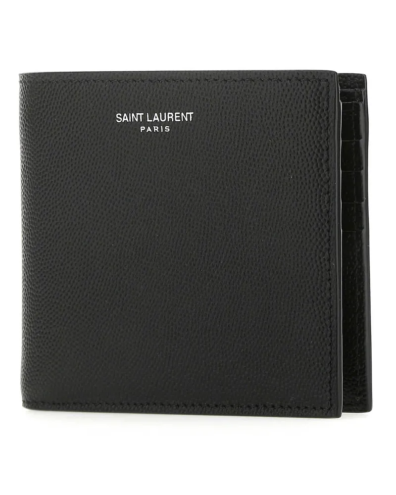 Saint Laurent 1000 Calf Skin Portafogli Wallet Black