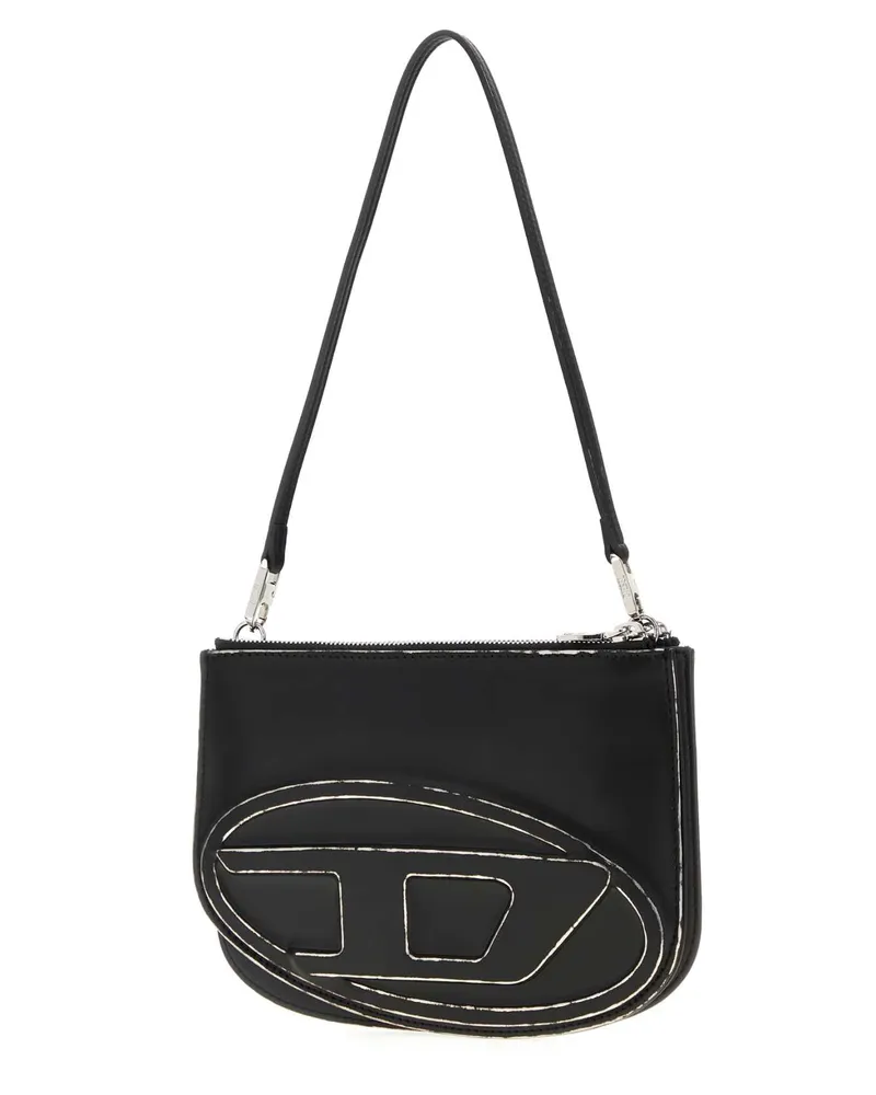 Diesel Women's Tracolla Shoulder Bag Black Leather Black