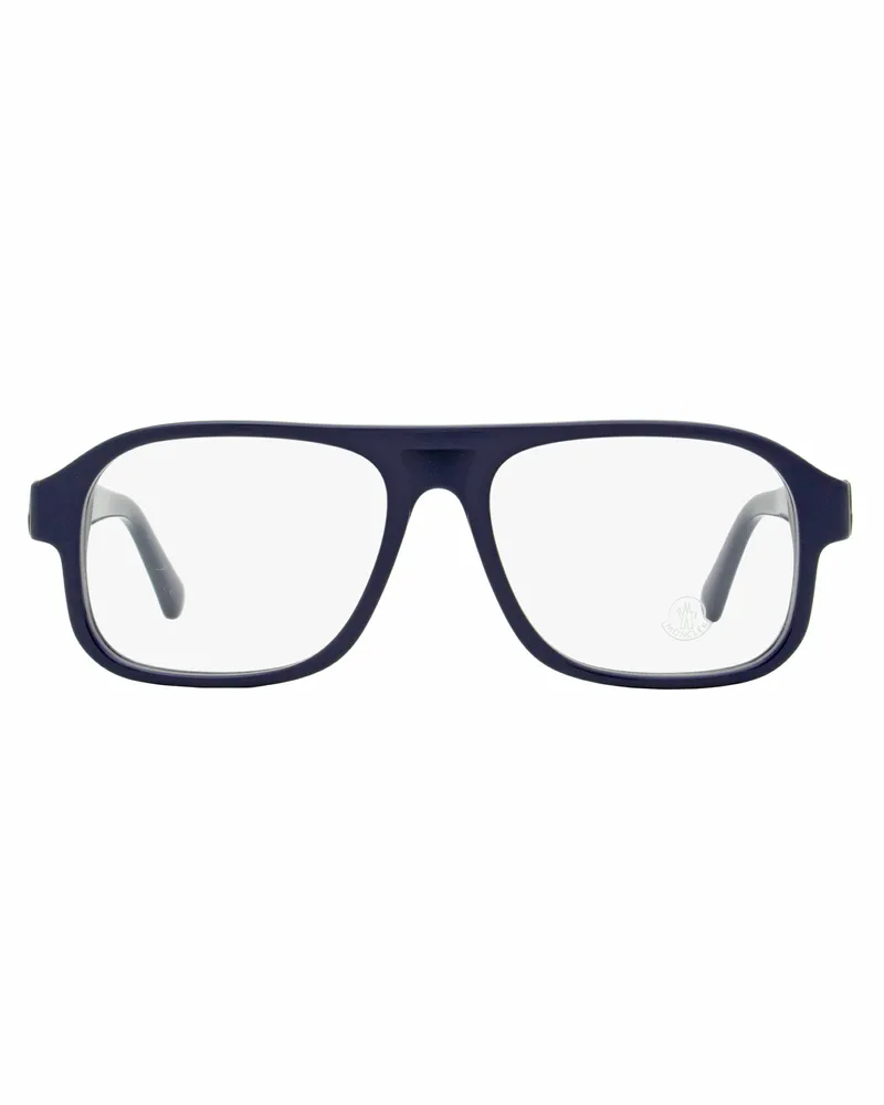 Moncler Men's Rectangular Eyeglasses Ml5198 090 Blue 54mm Plastic (acetate) Sunglasses Blue