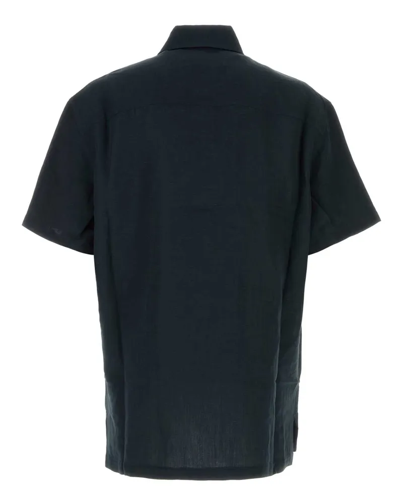 Casablanca Paris Men's Midnight Blue Viscose Blend Shirt Carbon Exterior: Linen Maglieria Sweater Black