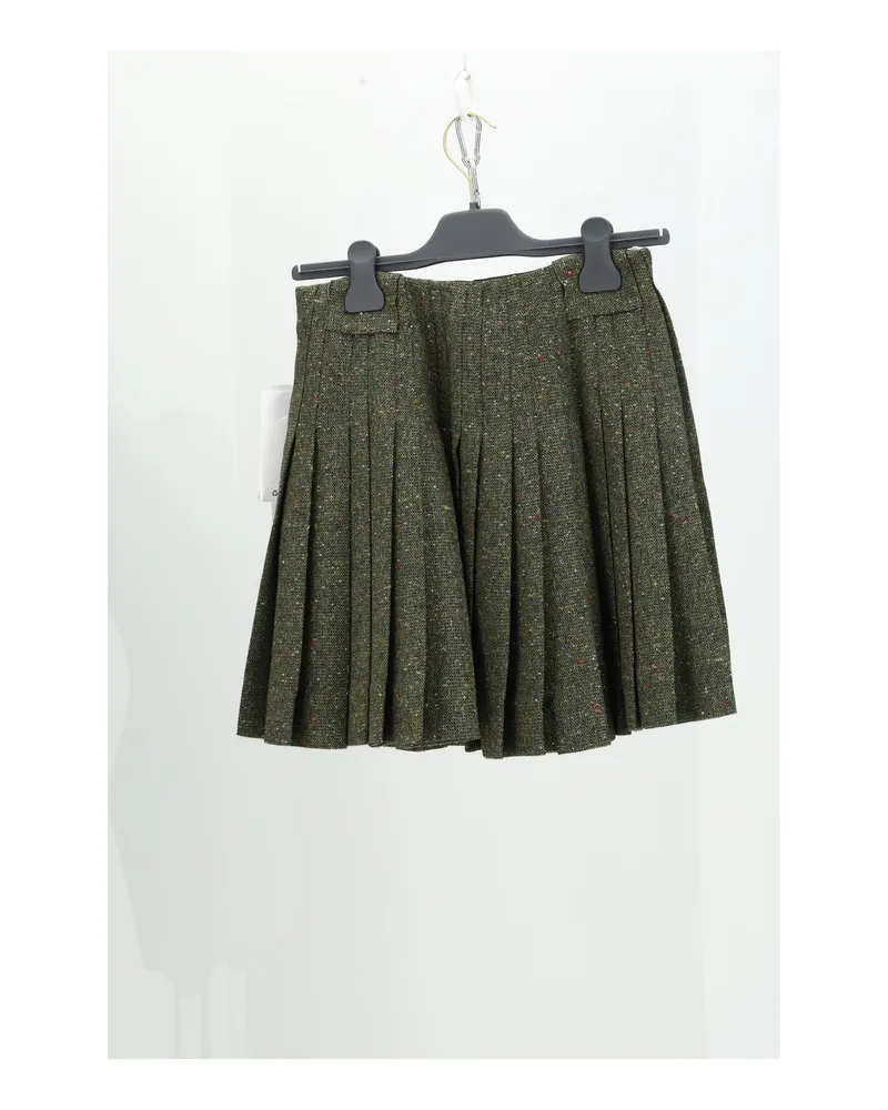 Dior Women's Skirt Green Tweed General Polyester Green
