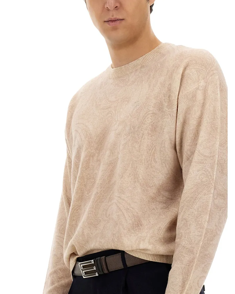 Etro Wool Jersey Sweater — Ivory Ivory