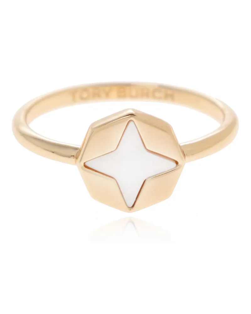 Tory Burch Women's Clover Logo Set Of Three Rings Gold Accessories > Jewelry Gold