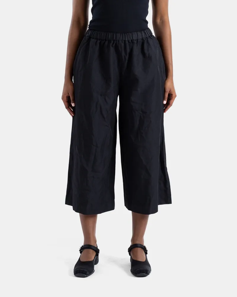 Comme des Garçons Women Black Wide Culottes Trousers Black