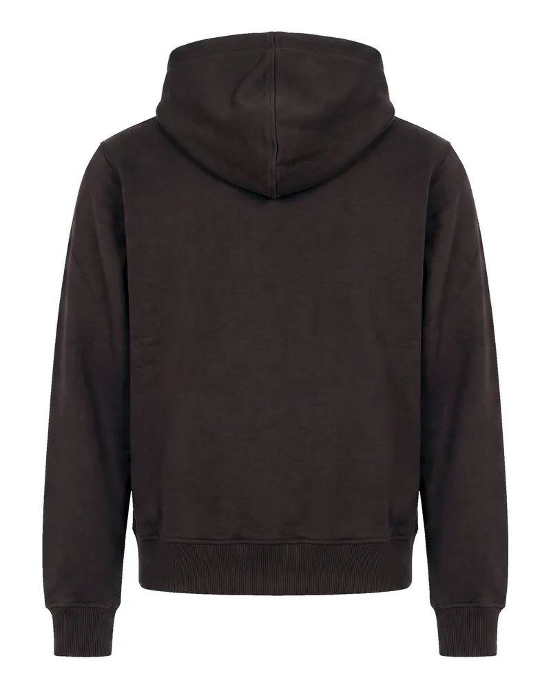 Daily Paper Logo-Embroidered Cotton Hoodie — Brown Brown