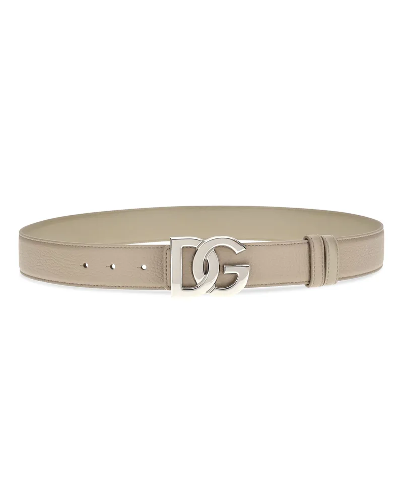Dolce & Gabbana Men's Calfskin Leather Belt Talpa Calf Bos Taurus E Braces Beige