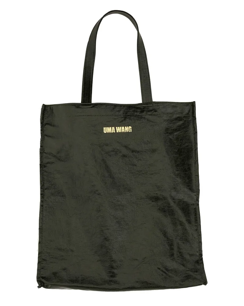 Uma Wang Women's Tote Bag Brown Linen-Blend Handbags Hand Brown