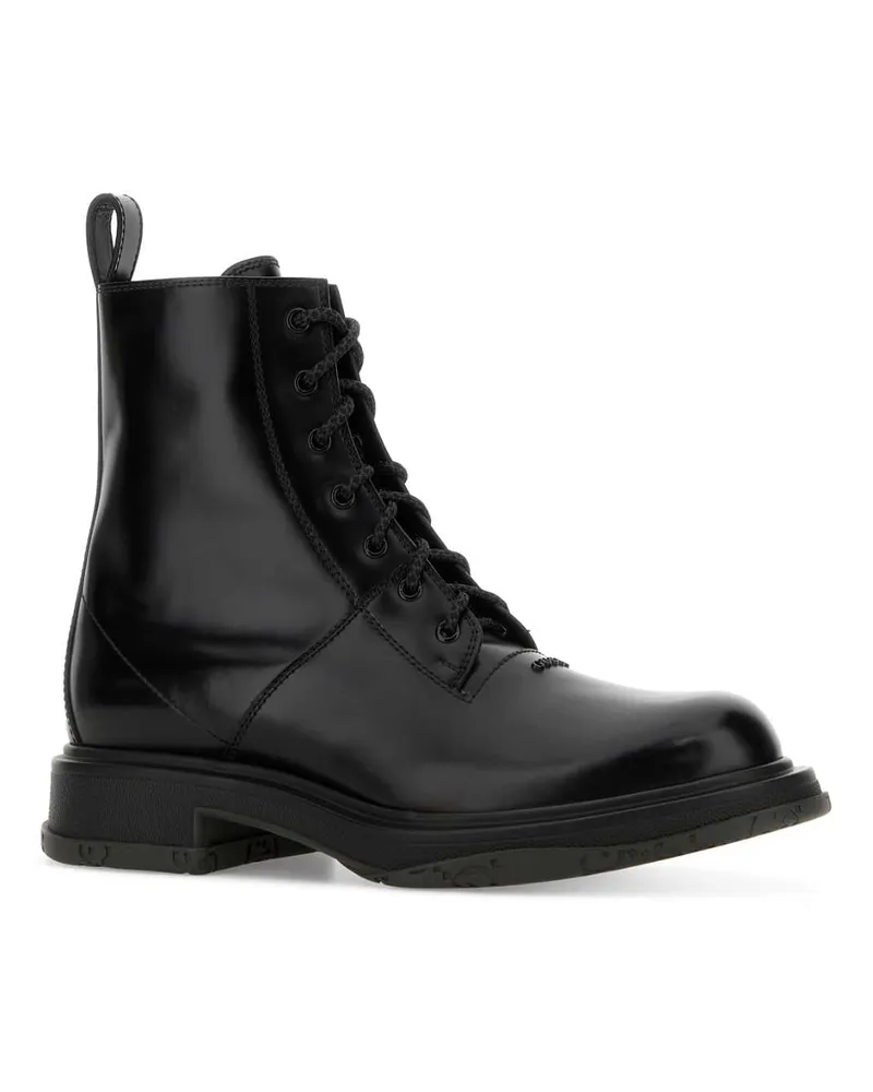 Gucci Men's Black Leather Ankle Boots Blackblackblack Stivali Black