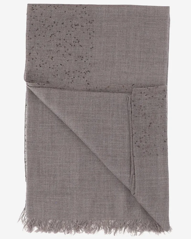 Faliero Sarti Women's Scarf Dalila Wool-Blend Taupe Scarfs Taupe