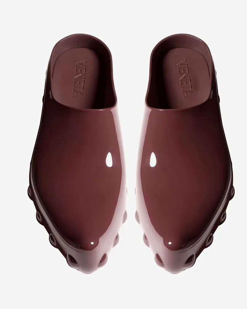 Bottega Veneta Women's Mules Gondola Burgundy Rubber Burgundy