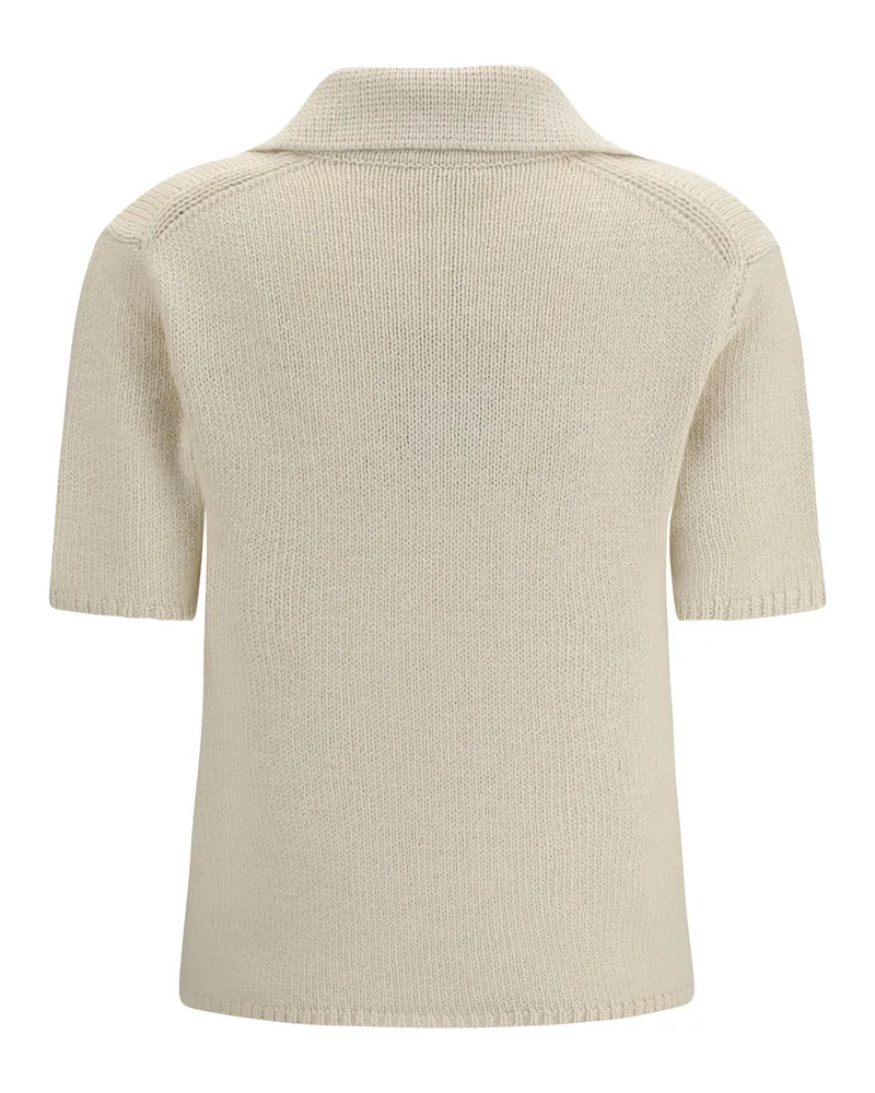 Gabriela Hearst Women Polo Sohan Off White Cashmere (capra Hircus) Tops White