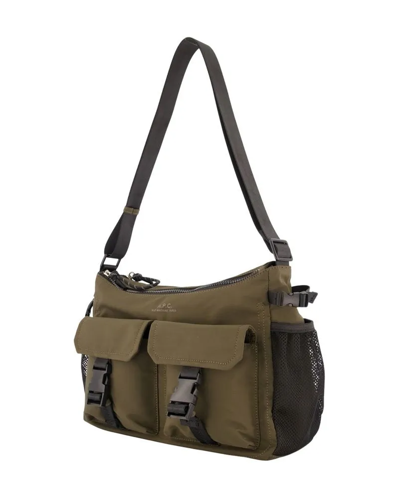 A.P.C. Trek Shopper Shoulder Bag — Khaki Khaki