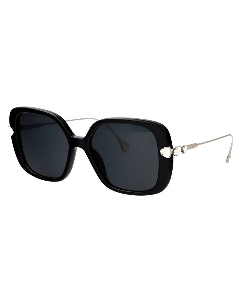 Swarovski 0SK6011 Crystal-Embellished Black Acetate Sunglasses — Black Black