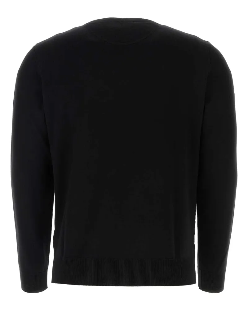 Valentino Garavani Virgin Wool Crew Neck Sweater — Black Black