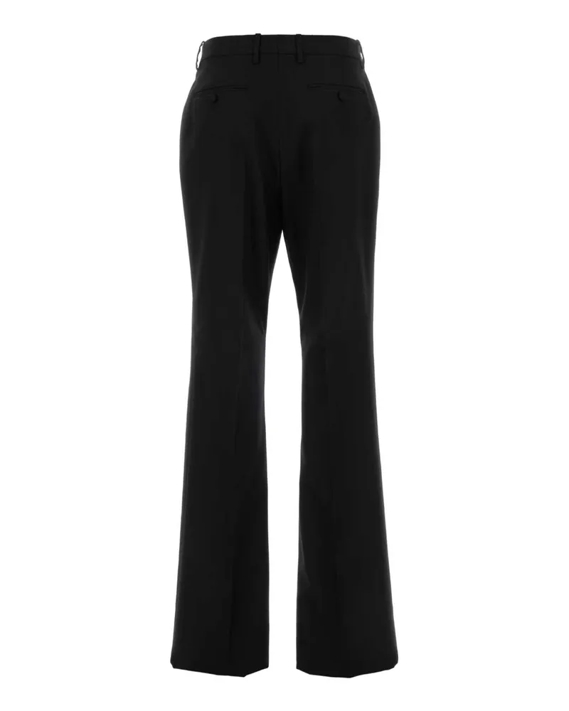 Tom Ford Black Exterior: Wool Silk Pantaloni Trousers Black