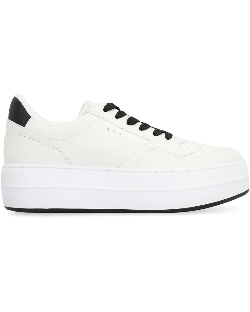 Hogan Women's Skyscraper Low-Top Sneakers White Calf Trainers White