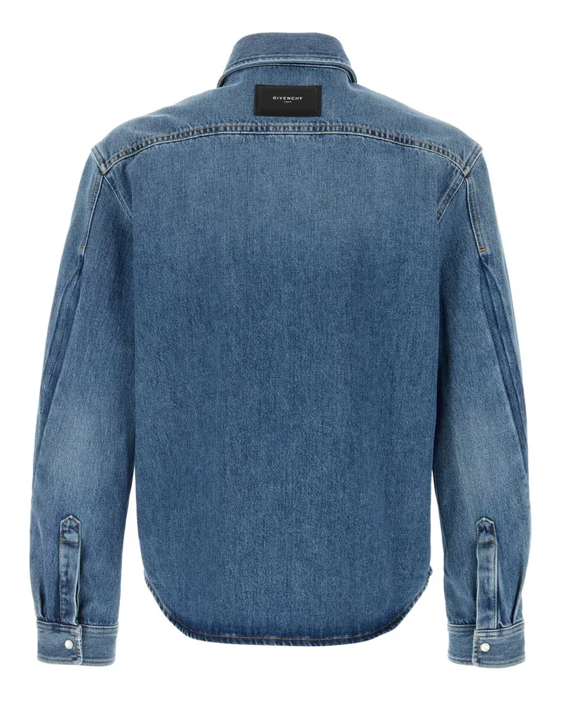 Givenchy Men's Denim Shirt Mediumblue Exterior: Cotton Camicie Blue