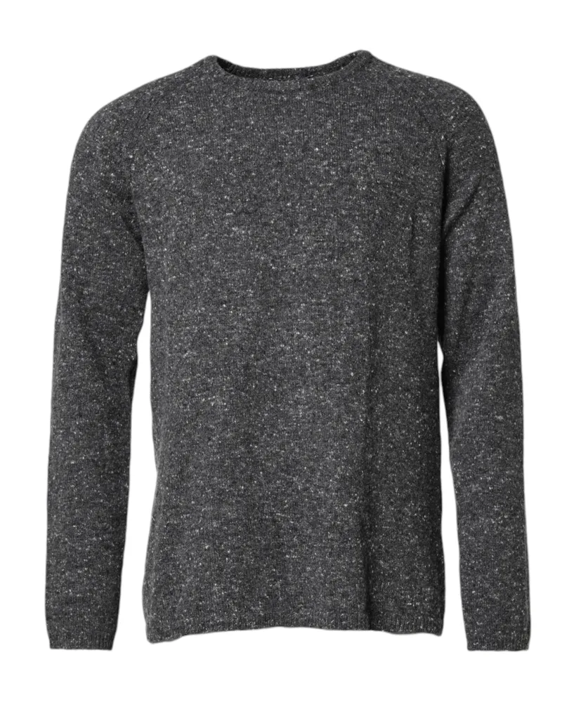 Dolce & Gabbana Men's Wool-Nylon Blend Knit Sweater Gray Virgin Gray