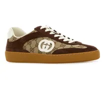 Men's Gg Fabric And Suede Sneakers Ggsupreme Calf Skin