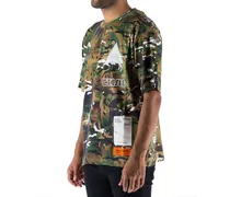Camouflage Print Cotton T-Shirt — Multicolor