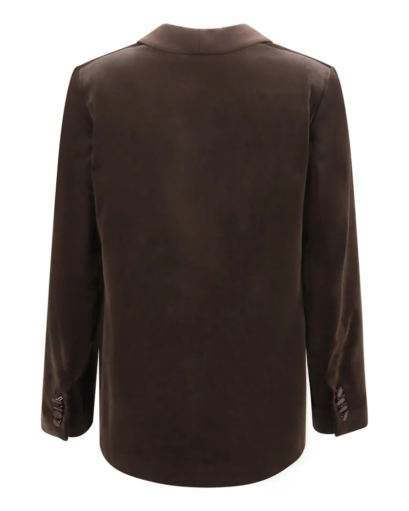LARDINI Women's Velvet Blazer 450 Cotton; Elastane; Modal Jacket Blazers & Vests 