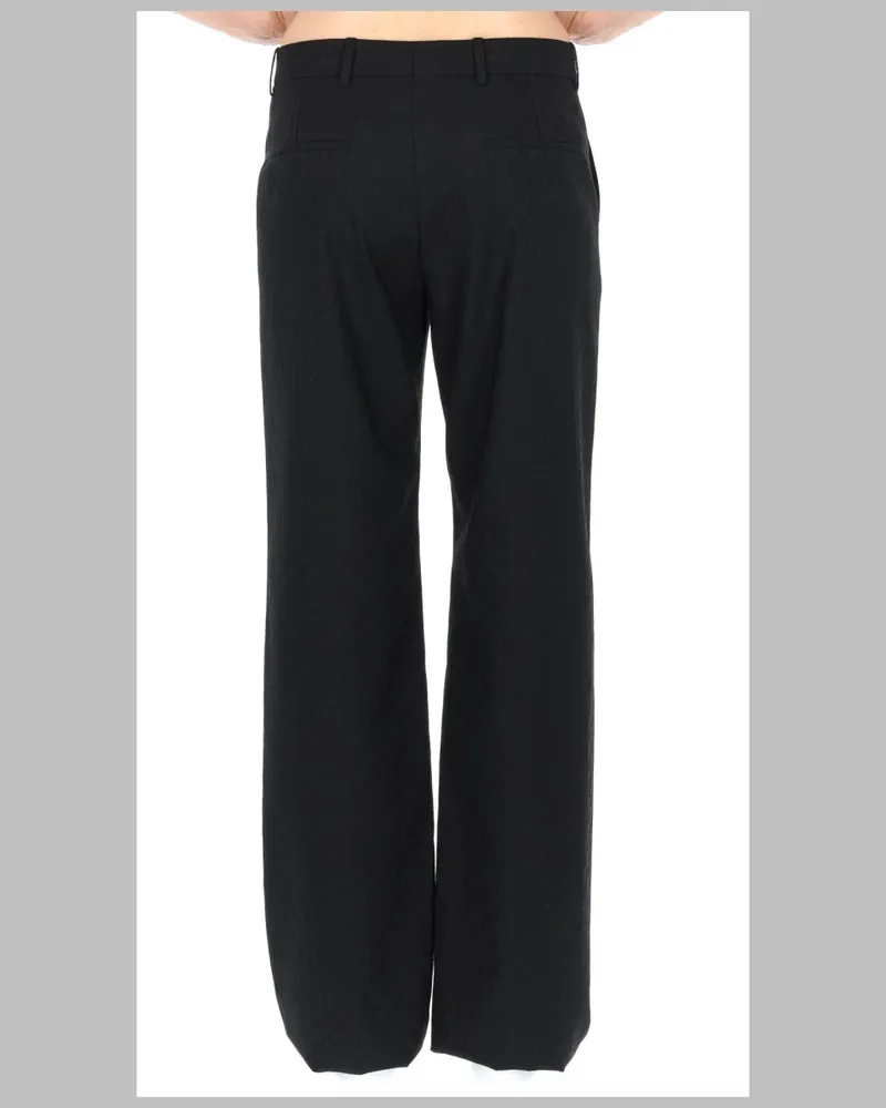 Gucci Wool Blend Tailored Trousers — Black Black