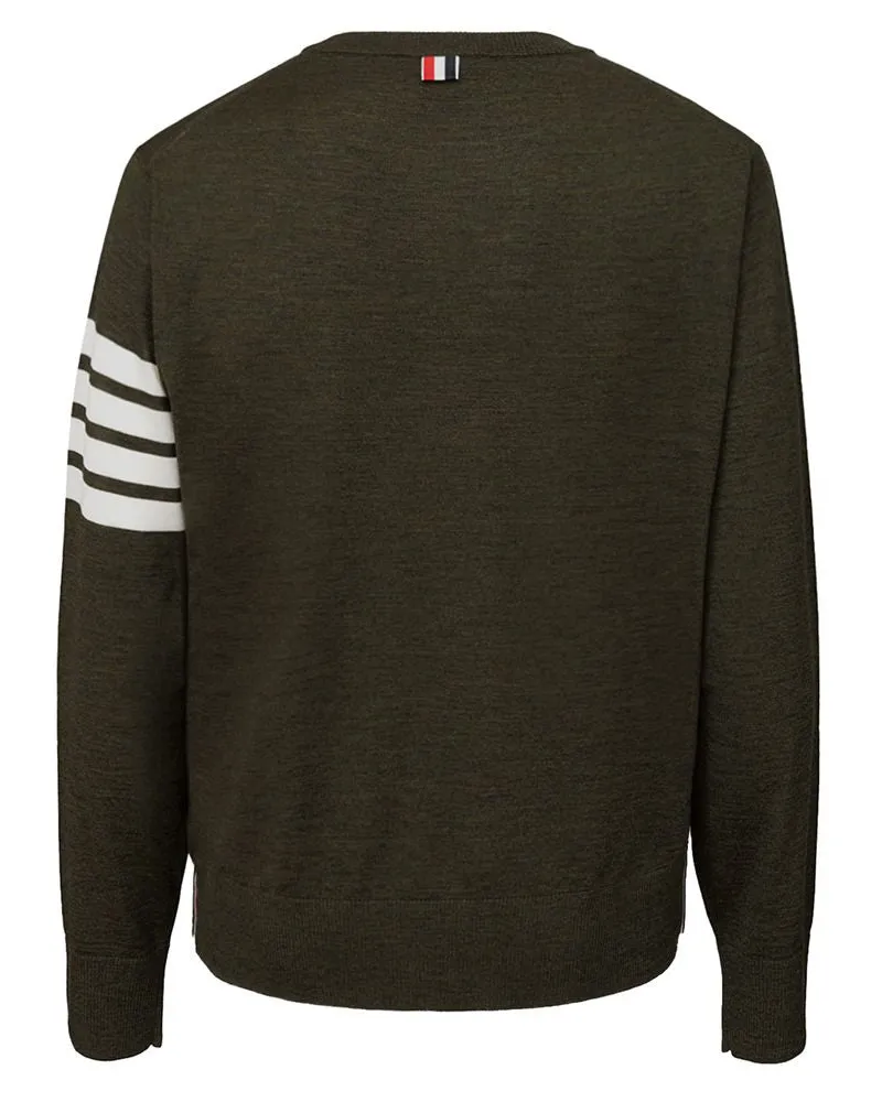 Thom Browne Men's Green Wool Sweatshirt Clothing Green