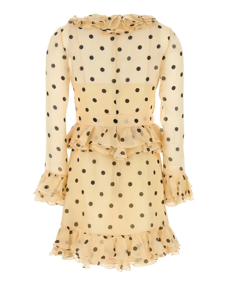 Valentino Garavani 6b3vaf3793h 0an Avorionero Exterior: Silk Lining: Abiti Dress Beige