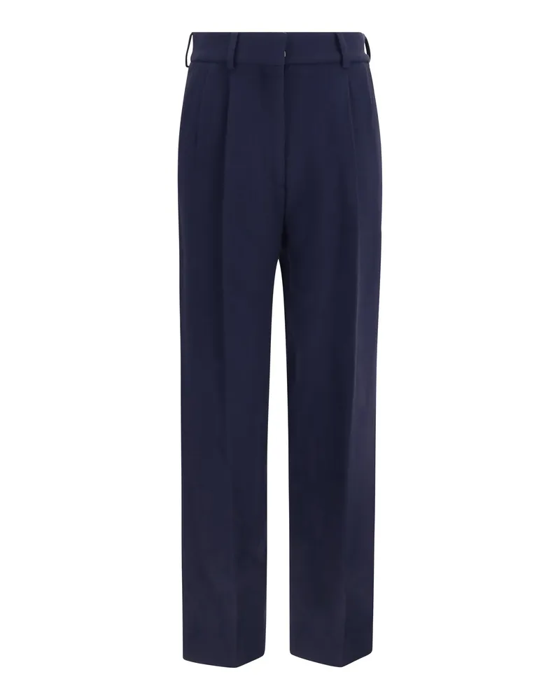 Blazé Milano Women's Pants Alcanara Fox Lightweight Wool Navy Fleece (ovis Aries) Trousers Navy