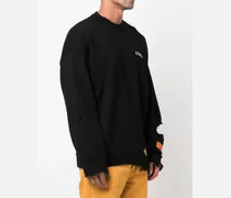 Men's Ctnmb Logo Shredded Knit Sweater Black Clothing > Knitwear