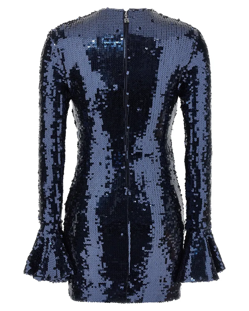 ROTATE Birger Christensen Sequin Stretch Dress — Blue Blue