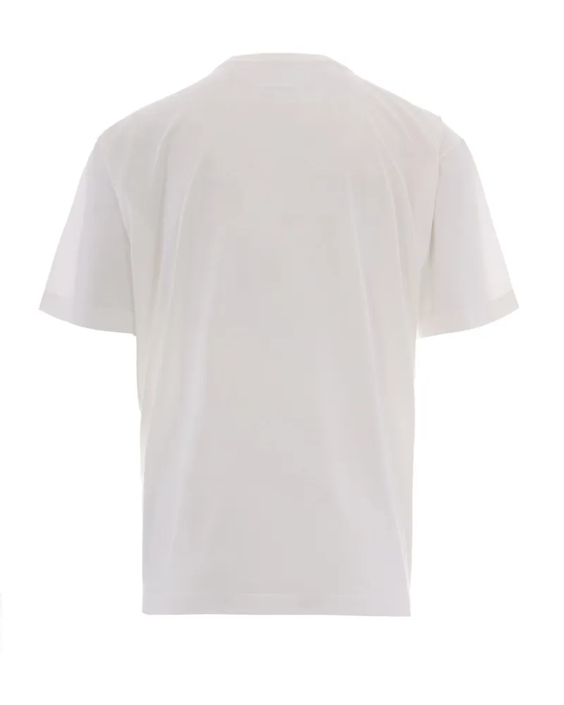 Maison Margiela Men's T-Shirt Firma Off White T-Shirts And Polos White