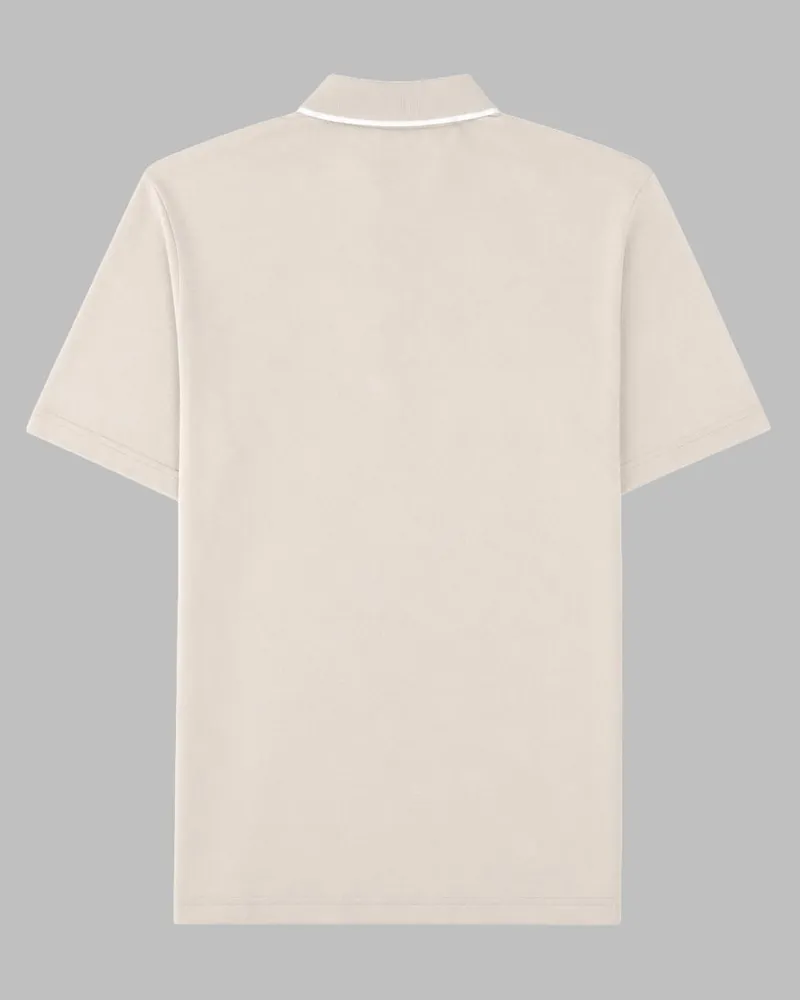 HUGO BOSS Cotton Polo Shirt — Beige Beige