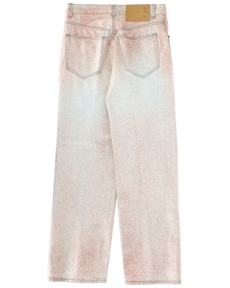 Haikure Loose Fit Cotton-Blend Jeans — Beige Beige